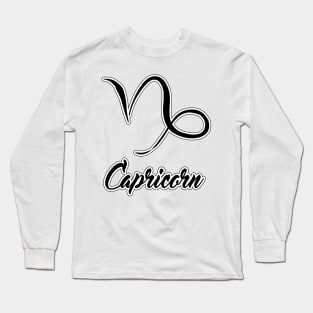 Capricorn Zodiac Design Long Sleeve T-Shirt